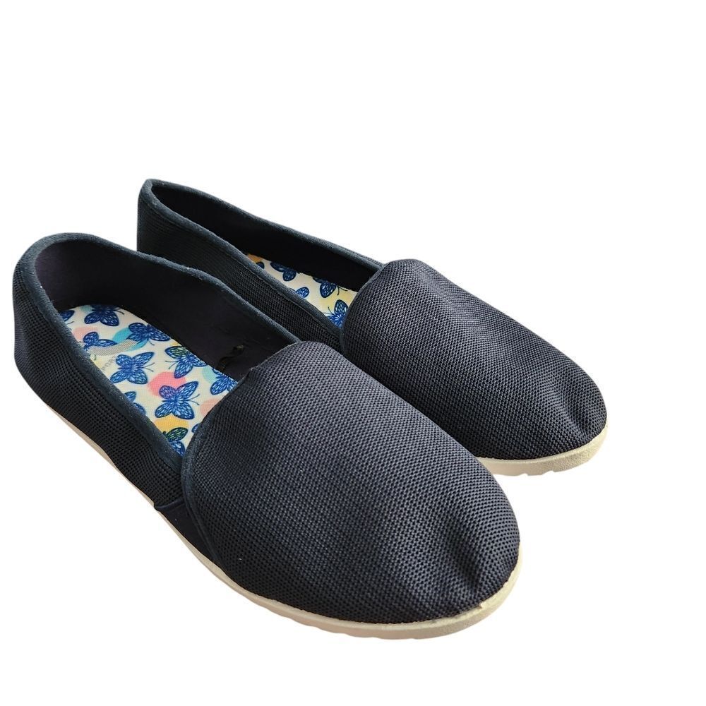 Report Womens Casual Navy Blue Slip-On Shoes Size 8W